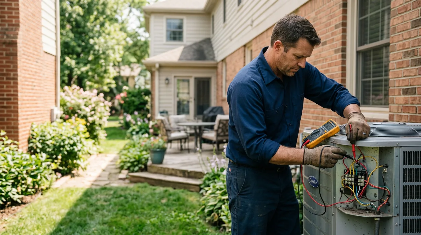 HVAC technician working near Yoder, WY